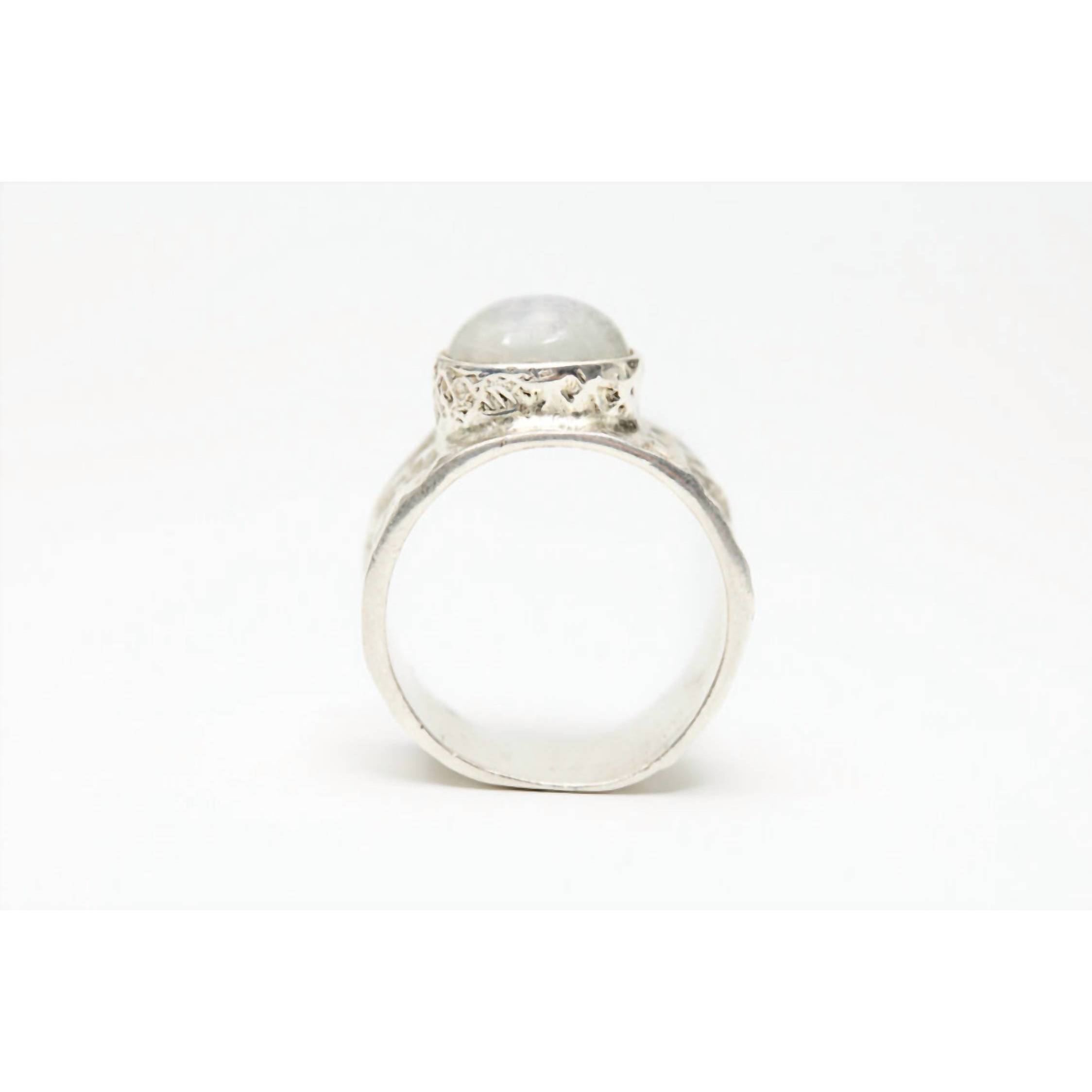 New Avenue Chic Women's Rainbow Moonstone Ring In Silver
